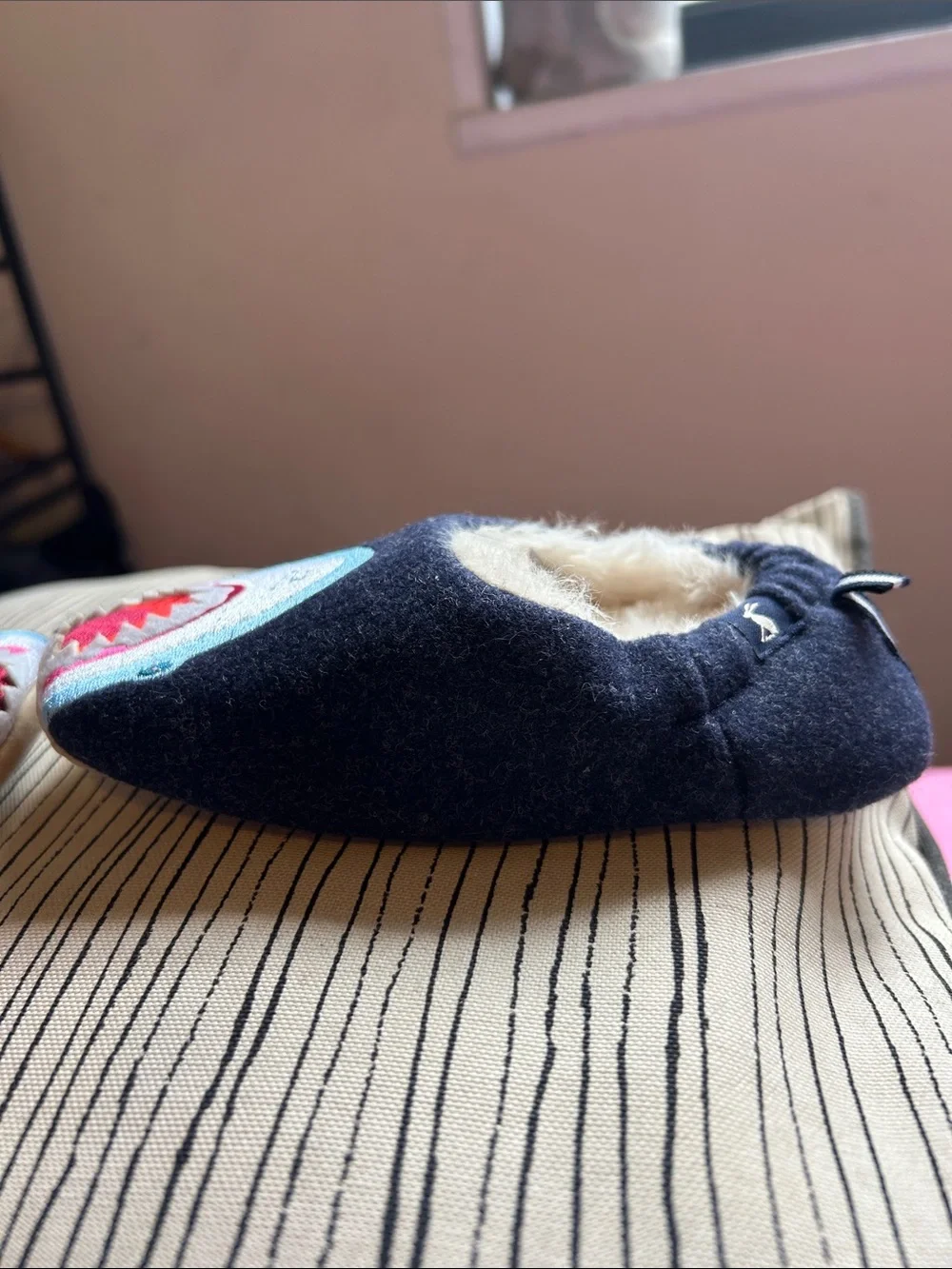 Joules Navy Shark Slippers